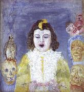 James Ensor The Girl with Masks oil